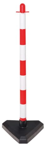 Moravia Kettenständer leicht rot/weiß 40 x 870 mm Dreiecksfuß Kunstständer + betongefüllt