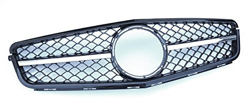 Mercedes W204 Kühlergrill C-Klass 07-12 C63 AMG Design Front Gril Schwarz Chrom Luftgitter Grill, Sportgrill, ohne Emblem