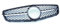 Mercedes W204 Kühlergrill C-Klass 07-12 C63 AMG Design Front Gril Schwarz Chrom Luftgitter Grill, Sportgrill, ohne Emblem