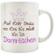 Interluxe Tasse Kaffeebecher DORNRÖSCHEN Spruch Geschenk Lustig Shabby Motiv Müde