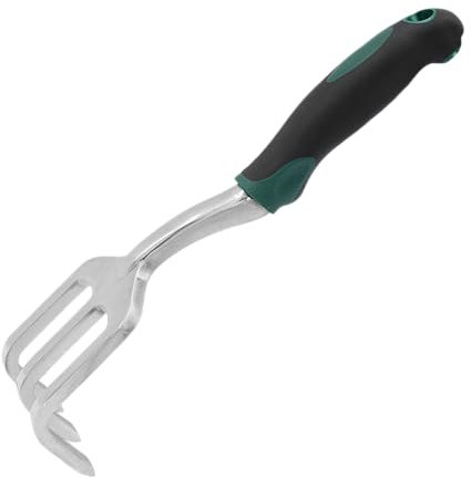 Zenport 15308 d'un Cultivateur à 3 broches prise en main ergonomique, 35,6 cm, EN ALUMINIUM poli