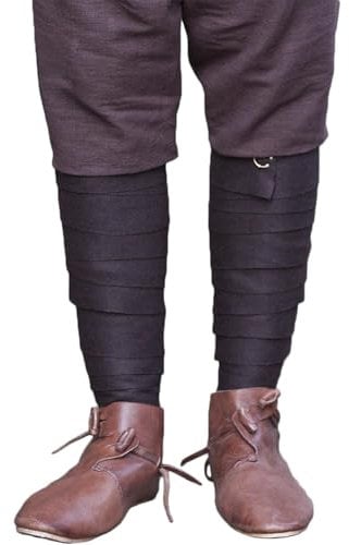 Burgschneider - Wollwadenwickel Aki - Braun (Standard, für Damen & Herren, Wolle) Historisch - Early Medieval, Viking