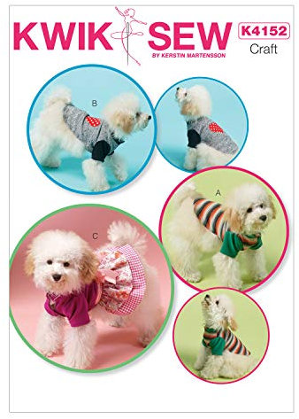 Kwik Sew Mustern k4152 OSZ Hund Kleidung, Mehrfarbig