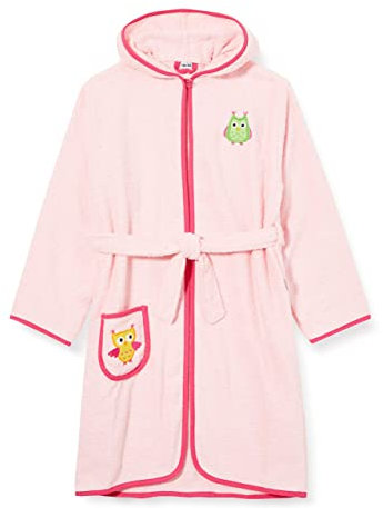 Playshoes Unisex Kinder Frottee-bademantel Morgenmantel, Eule, 86-92 EU