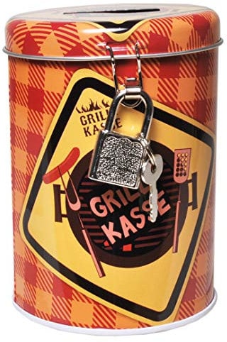 Udo Schmidt Spardose Grill-Kasse, aus Metal mit Schloss