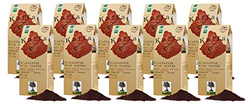 ORIGINAL FOOD Wildkaffee Kaffa, mild, gemahlen (250 g) - Bio, 10er Pack