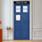 Cjzyy 3D Self Adhesive Door Murals Peel and Stick Decor Stickers Police Box Blue UK Tardis Giant Fantasy Art Canvas Wallpaper Removable Art Poster -90x200cm