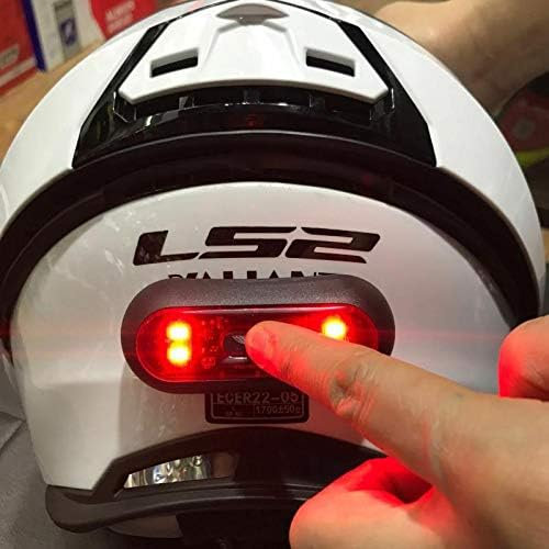 Luz Casco Bicicleta, Luz Nocturna para Casco de Motocicleta, Tira de señal de Seguridad, luz de Advertencia Universal para Casco y Mochilas de Motocicleta