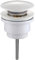 Kibath L490671 Válvula desague Blanca Robinet de vidange Clic Clac Universel Blanc Mat. Bonde Push-up pour lavabo et Bidet. Écrou 1 1/4. Fabriqué en Laiton