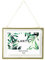 Goldener hängender Glas-Bilderrahmen,schwebender Rahmen,Metall-Bilderrahmen mit Medaillonverschluss,horizontaler Rahmen 10 x 15 cm oder 13x 18 cm Foto-Display für Fotos,Getrocknete Blumen