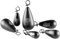 LMAB Tungsten Fastach Angel Gewicht bleifrei, für Shallow Rig & Jika Rig, zum Einhängen mit Clip, Weight Set, beschichtet, zum Barschangeln, Hechtangeln und Zanderangeln (10,6 g)