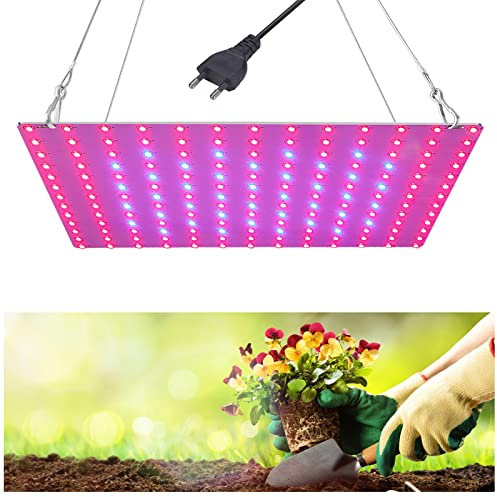 FUFRE LED-pflanzenlampe Mit 169 Roten Und Blauen LEDs Dünne Vollspektrum-Panel-Pflanzen Grow-Lampe Für Hydrokultur Zimmerpflanzen, Gewächshaus, Wachstumslichter Für Sukkulenten, Gemüse Und Blumen