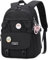 Makukke School Bags for Girls, Backpack Womens Waterproof Book Bags with Laptop Compartment & Anti Theft Casual Daypacks for Primary Junior High University (Black)