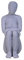 IDYL Moderne Skulptur Figur Sandsteinguss Denkende Frau | wetterfest | grau | 20x16x42 cm | Dekoration für Wohnbereich und Garten