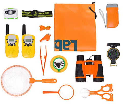 Levenhuk LabZZ SK40 Large Survival Kit of 20 Accessories for Kids for Developing Skills in Observation, Exploration, and Orienteering