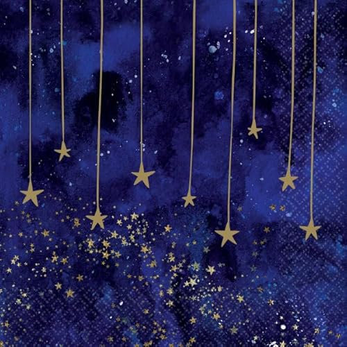 Amscan 512207-66 - 16 Servietten Midnight NYE 33x33cm