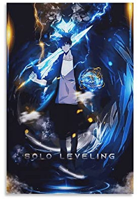 SIPMAN Leinwanddruck, Motiv: Solo-Nivellierung, Heimdekoration, Poster für Zimmer, ästhetische Wandkunst, Poster, ungerahmt, 30 x 45 cm