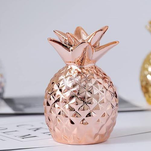 Jauhmui Sparschwein aus Keramik,Ananas-Figur Münzdose Spardose,Kinder Erwachsene Sparschwein,kreative Ananas Dosen Dekorative,Geld Sparen Dosen Kinder Geburtstagsgeschenk für Hauptdekorationen