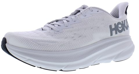 Hoka Mens Clifton 9 Textile Nimbus Cloud Steel Wool Trainers 8.5 UK