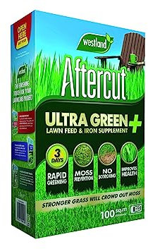 2.56kg Aftercut Ultra Green Lawn Feed 80m, Quick Growth New lawns or Patch & Repair Super Patch Grass Feed Gardening Thicken Lawns Burnt Dry Lawns Fresh