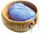 AMZTEMU Garnschale für wolle, Wollschale garnschale, Wollknäuelhalter, all-in-one wooden yarn bowl - multifunctional knitting tool mit Deckel -Kiefernholz(15 * 8cm)