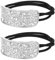 2 Stück Haargummi Strass Glitzernde Schwarz Haargummis Pferdeschwanz Halter Strass Elastische Haarbänder Haargummi Damen Kristall Rechteck Haargummis Für Damen