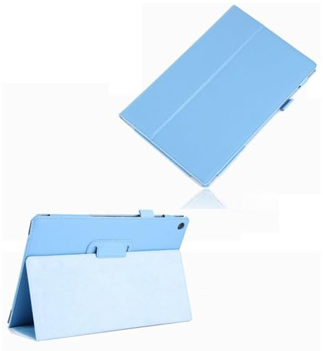 Zrengp Schutzhülle für Sony Xperia Tablet Z SGP341/312/311/321, ultradünn, mit Ständer, leicht, Leder, für Sony Xperia Tablet Z1 SO-03E SGP311 SGP312 SGP321 SGP341, 25,7 cm (10,1 Zoll), Hellblau