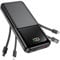 Power Bank 15,000mAh Built-in 4 Cables, Portable Charger USB C 22.5W Fast Charging Powerbank, PD20W Power Bank with LED Display for iPhone Samsung Huawei Outdoor