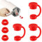 3pcs Spill Stopper with 3pcs Straw Cover for YETI, Silicone Straw Cover Topper Caps Leak Proof & BPA Free Compatible with YETI Straw Cups Tumbler Mug Accessories (Red)