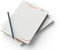 Premium Notizblock DIN A4 personalisiert, liniert/kariert/blank/Punktraster selbst gestalten, hochwertiges Papier, Collegeblock/Schreibblock für Schule/Studium/Unternehmen/Firma mit Adresse (Wavy)