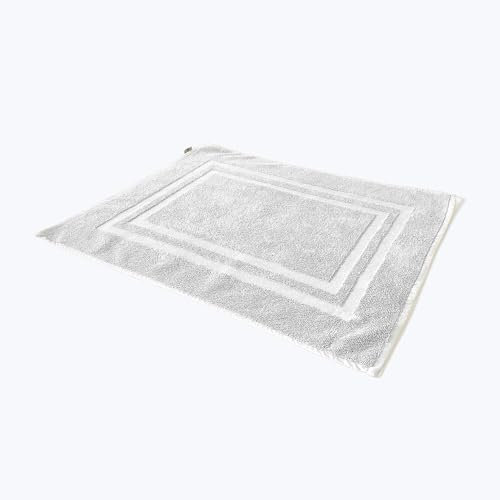 Sedalinne - Pack 2 Toallas de baño Lisa - Formato Alfombra 50x70cm - 100% algodón Peinado - Altamente Absorbente - gramaje 650 gr - Secado rápido y Tacto Suave - Color Blanco