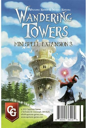 Capstone Games Wandering Towers Mini Expansion 3 - Erweiterung für Brettspiel auf Englisch - Neue Magische Optionen & Strategie