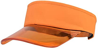Sun Color Cap Transparent Fashion Baseball Solid Women Visor Baseball Caps Women Hats for Summer (Orange, One Size)