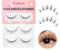Fadlash Faux Cils Volume Russe Cils 3D Extension Cluster Cils 2 Paires Cils Individuels Reutilisable DIY Facile À Appliquer À La Maison(WJ26+S1)