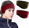 2 Pièces Bandeaux Chauds de Sports d'Hiver pour Oreilles de Sport Cache-Oreilles Bandeaux Chauds Coupe-Vent pour Femmes et Hommes Bordeaux, Vert Armée