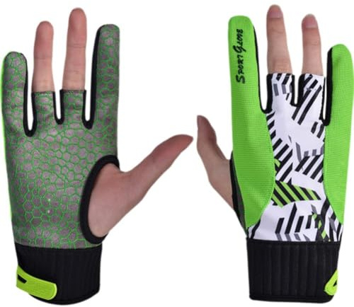 Muteitt Anti-rutsch-Bowling-Handschuhe, Professionelles, Bequemes Bowling-zubehör, Halbfinger-Instrumente, Sporthandschuhe, Fäustlinge Für Bowling