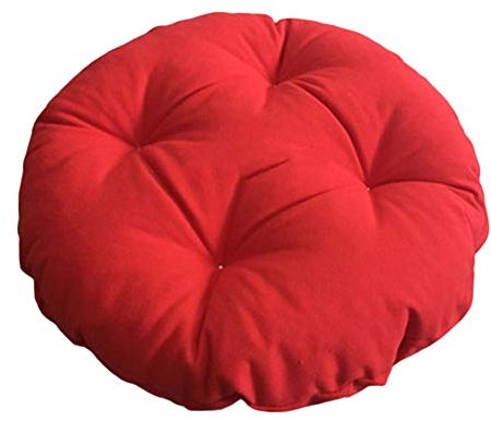 Sitzkissen für Stühle, runde Polstermatte für den Innen- und Außenbereich, weiche Esszimmerbankmatte, Dicke Steinbank-Polsterauflage (rot, 35 x 35 x 7 cm)