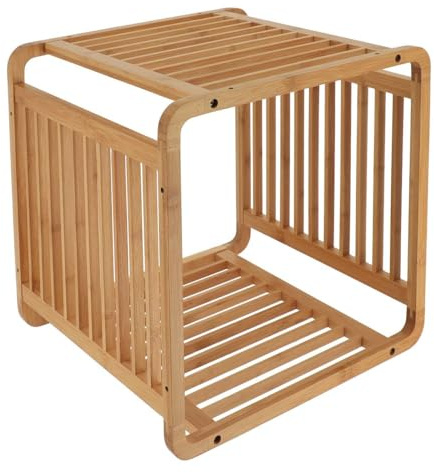 Tendance – Clever stapelbarer Bambuswürfel – Natürlich – Badezimmer – Kleinmöbel