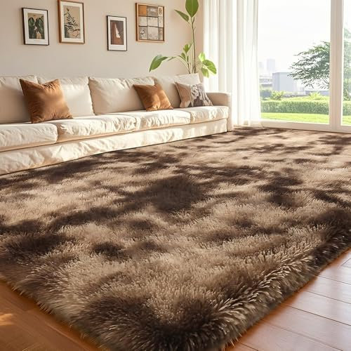 ZRSDIXKI Hochflor Teppich Wohnzimmer 200x300CM, Shaggy Waschbarer Teppich,Waschbar Anti-Rutsch Extra Große Carpet die für Wohnzimmer,Kinderzimmer,Schlafzimmer