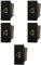 Pack de 5 enchufes antena TV, módulos negros, negro, compatible con BTicino Axolute, antena, Ethernet, TV, antena, USB, schuko, para placas originales y compatibles