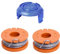 Eimuweip Lot de 2 bobines de fil compatibles avec Mac Allister MGTP18Li - Avec 1 couvercle, bobine de rechange et ligne à alimentation automatique