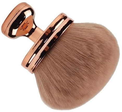 HAPPOW Extra Large Tanning Brush - Streak-Free Oval Kabuki Makeup Applicator for Self Tanner, Sunscreen & Body Bronzer, Extra Soft Face Body Brush (Rose Gold)