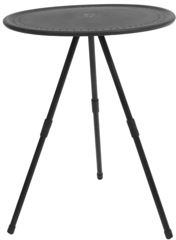 PartyKindom Klapper Kleiner Runder Tisch Klapptisch Kompakter Campingtisch Klappbarer Runder Tisch Klapptisch Klein Kleiner Klappbarer Couchtisch Leichter Falttisch Picknicktisch Abs Schwarz