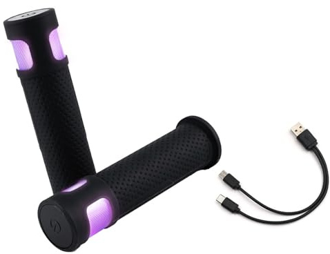 Watreketal Wiederaufladbare Fahrradlenkern Griffe Mit LED Light 12 Model LED Zyklus Für Nachtverstärkung