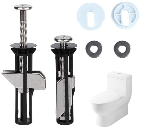 2 Stk WC Sitz Befestigung,Toilettensitz Schraubensatz,Toilettensitz Befestigung,WC Befestigungsset von Oben,Toilettendeckel Schrauben,Toilettendeckel Wartung Zubehör,Edelstahlmutter Schraube Universal