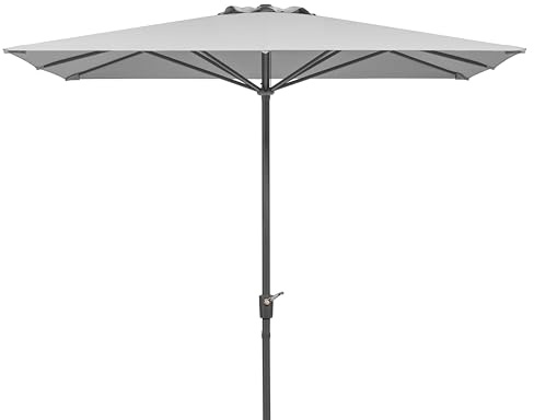 Schneider, Sonnenschirm Korsika, silbergrau, 270 x 270 cm, Alu-Stahl Gestell, Bespannung 100% Polyester
