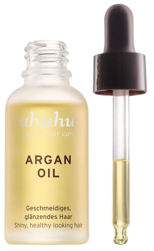 ahuhu ARGAN OIL Haaröl (30ml) | Hair Oil Mit Arganöl Haare Pflege, Rosmarin & Vitamin E Für Geschmeidigen Glanz