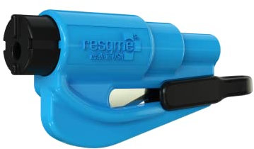 Resqme GBO-RQM-BLAU Das Rettungswerkzeug als Schlüsselanhänger, Blau, 1er-Set