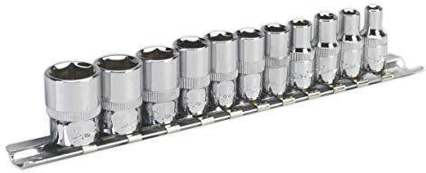 Sealey Ak2670 Socket Set 11Pc 1/4Sq Drive 6Pt Walldrive Imperial