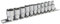 Sealey Ak2670 Socket Set 11Pc 1/4Sq Drive 6Pt Walldrive Imperial